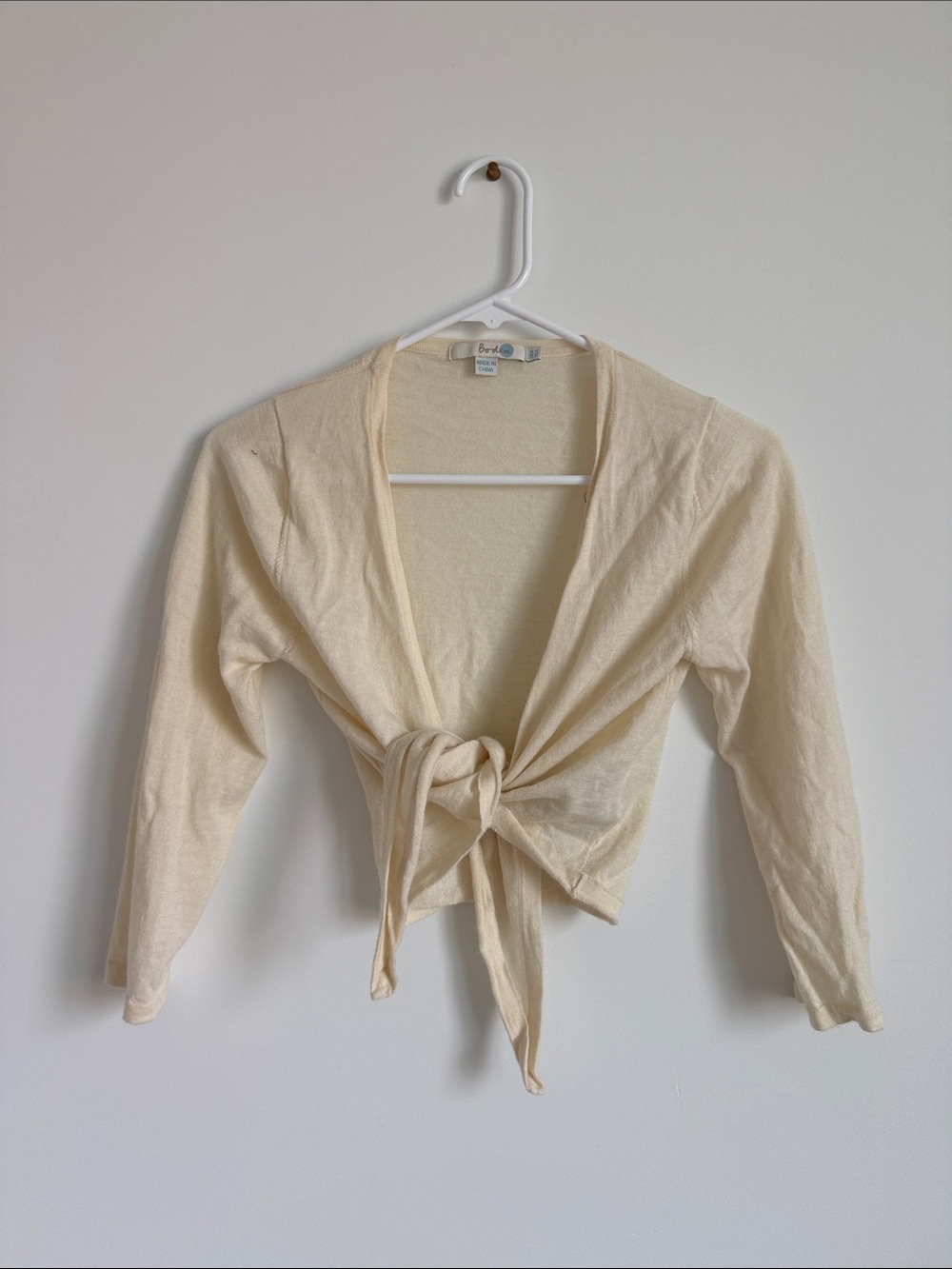Boden 3/4 sleeve wool wrap cardigan